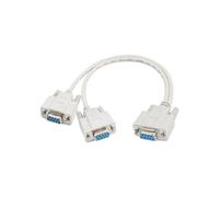 PNGKNYOCN DB9 Y Splitter Cable DB9 9 Pin 1 Female ale to 2 Female Rs232 Serial Splitter Adapter Straight-Through Cable for Connect Various Serial Interface Devices 30cm
