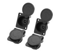 PNGKNYOCN DC 5.5x2.5mm Panel Mount Jack Socket, 12V 3A DC Power Connector with Waterproof Cover for CCTV, LED Strip, Car Speaker（4 Pack）