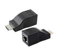 PNGKNYOCN HDMI to RJ45 Adapter 1080p HDMI to Ethernet Network Cable Extender Converter by CAT6 Cable