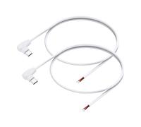 PNGKNYOCN Right Angle USB C Power Pigtail Cable，2 Pack 20AWG 5V 5A 90 Degree USB Type C Male Plug to 2 Pin Bare Wire Open End Extension Power Cable (0.5M/1.6FT)