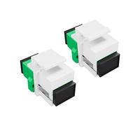 PNGKNYOCN SC/APC Fiber Optic Singlemode Coupler,2 Pack SC Fibre Optic Female to Female Panel Module Adapter for Patch Panels and Wall Plates Fiber Optic Cable Adapter (SC/APC)