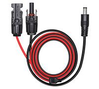 PNGKNYOCN Solar Panel Connectors - DC 5.5x2.5mm Power Cable for Solar Charger and Generator (2M/6.5FT)