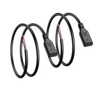 PNGKNYOCN USB C Pigtail Cable，0.5M 5V USB Type C Female Socket to 2 Pin Bare Wire Extension Power Cable for USB C Equipment Installed or Replacement Repair DIY Cable（2 Pack） (Female)