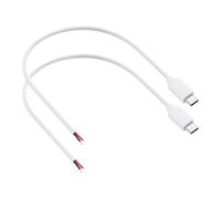 PNGKNYOCN USB C Pigtail Power Cable，2 Pack 20AWG 5V/5A USB Type C Male Plug 2 Pin Bare Wire Extension Power Cable for DIY Equipment Installed Replace Repair (0.3M/1FT)