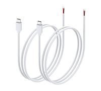 PNGKNYOCN USB C Pigtail Power Cable，2 Pack 20AWG 5V/5A USB Type C Male Plug 2 Pin Bare Wire Extension Power Cable for DIY Equipment Installed Replace Repair (1M/3.2FT)