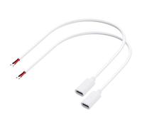 PNGKNYOCN USB C to 2 Pin Bare Wire,0.3M 20AWG 5V USB Type C Female Socket to 2 Pin Pigtail Extension Power Cable for DIY Equipment Installed Replace Repair（2 Pack）