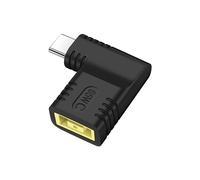 PNGKNYOCN USB C to Slim Tip Adapter,90 Degree USB C Male to Slim Square Yellow Tip Converter 65w PD Charger Adapter Compatible with Lenovo