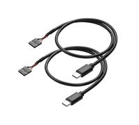 PNGKNYOCN USB-C Type C to USB Motherboard Header Cable,USB-C Male to Dupont 5 Pin Female 0.1"/2.54mm Pitch Cable Cord 50CM/1.64FT (2-Pack)