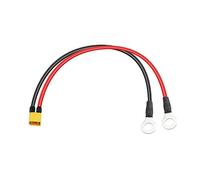PNGKNYOCN XT30 to O Ring Terminal Cable,14AWG Silicon Wire XT30 Male to O Ring Terminals Extension Power Cable for Solar Panel Kit and Battery Charge(0.3M/1FT)(XT30 Male)
