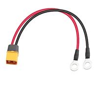 PNGKNYOCN XT60 to O Ring Terminal Cable,14AWG XT60 Male to O Ring Terminals Extension Power Cable for Solar Panel Kit and Battery Charge(0.3M/1FT) (XT60 Male)