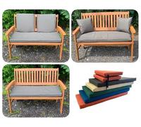 PnH® Garden Bench/Swing Seat Cushion - WATER & UV RESISTANT - 3ft 4ft, 5ft - FIVE COLOUR CHOICES - optional Back Pads or Side Pillows (Khaki, 5ft Set with Side Pillows)