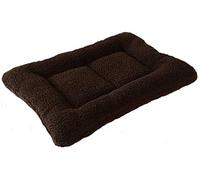 PnH® PADDED DOG CRATE LINER, SUPER SOFT SHERPA FLEECE PAD WITH SNUG SURROUND. COSY PET/DOG BED, SIZE & COLOUR CHOICE (BROWN, LARGE - 42" x 28" (107cm x 71cm))