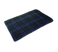 PnH Reversible Fleece Quilted Dog Pad - Cage/Crate Mat, Sherpa Fleece or Polar Fleece, 3 Sizes, Many Colours (LARGE 75cm x 120cm, Blackwatch Tartan Sherpa Fleece)