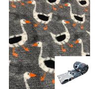 PnH Veterinary Bedding® NON SLIP Vet Bedding Whelping Fleece - Puppy/Dog/Pet Bed - GREY GEESE, ANIMAL DESIGN (200cm x 75cm)