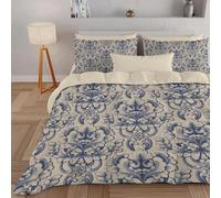 PNHCL Baroque Style King Duvet 7.5 Tog for Aldult, Vintage Tradition Ethnic Patterned Coverless Duvet, Soft Lightweight King Quilt for All Season (Beige,230x220cm, A647)