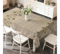 PNH otanical Waterproof Table Cloth Rectangle 150x250cm, Geometric Flower Extra Large Washable Polyester Table Cover, Durable Dining Tablecloth for Wedding Buffet Party E&44