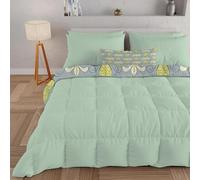 PNHCL Chic Ethnic Single Duvet 7.5 Tog for Aldult, Vintage Boho Floral Patterned Coverless Duvet, Soft Lightweight Single Quilt for All Season (Blue,135x200cm, A511)