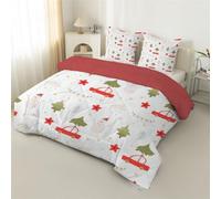 PNHCL Christmas Tree Small Double Duvet - Stars Cars Coverless Duvet 7.5 Tog Winter - Soft & Breathable, Flowers Washable Comforter Double Quilts 7.5 Tog for Girls Boys Teens MQ36
