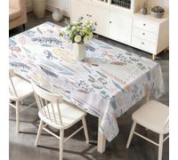 PNH olorful Leaf Waterproof Table Cloth Rectangle 150x250cm, Abstract Foliage Extra Large Washable Polyester Table Cover, Durable Dining Tablecloth for Wedding Buffet Party E&39