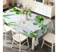 PNH affodils Waterproof Table Cloth Rectangle 160x260cm, Spring Flowers Extra Large Washable Polyester Table Cover, Wipe Clean Tablecloth for Kitchen Indoor Outdoor UseW&3
