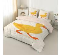PNHCL Duck Single Duvet - Cartoons Coverless Duvet 7.5 Tog Summer - Soft & Breathable, Animal Reversible patterned Washable Comforter for Kids Girls Boys Teens LQ-97