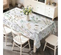 PNH ucalyptus Branch Waterproof Table Cloth Rectangle 150x250cm, Watercolor Berry Extra Large Washable Polyester Table Cover, Durable Dining Tablecloth for Wedding Buffet Party E&48