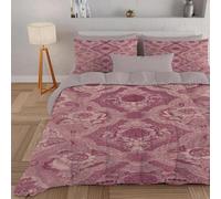 PNHCL French Vintage Double Duvet 7.5 Tog for Women and Girls, Tradition Ethnic Patterned Coverless Duvet, Soft Lightweight Double Quilt for All Season (Purple,200x200cm, A636)