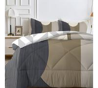 PNHCL Geometric Super King Duvet Textured Scandi Superking Quilt 7.5 Tog Reversible Coverless Duvet Soft Comforter Set With 2 Pillowcases - Lightweight and Machine Washable, 260x220 cm