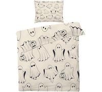 PNHCL Ghost King Size Duvet Cover Set Halloween Easy Care Quilt Cover Fantasy Soft Fluffy Bedding Sets with 2 Pillowcases for Mens Aldult Bedroom Decor MR36