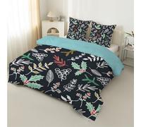 PNHCL Leaf Small Double Duvet - Berries Coverless Duvet 7.5 Tog Winter - Soft & Breathable, Christmas Washable Comforter Double Quilts 7.5 Tog for Girls Boys Teens MQ57