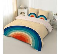PNHCL Rainbow Double Duvet - 3D Coverless Duvet Double Summer - Soft & Breathable, Modern Double Quilt 7.5 Tog for Girls Boys Teens, Comforter Machine Washable LQ-36