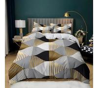 PNHCL Stripes Duvet Cover Single Polka Dots Luxury Bedding Sets Eclectic Soft Fluffy Microfiber Quilt Covers With 2 Pillowcases 50x75cm Zipper Closure MQ14