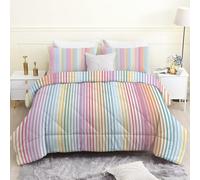 PNHCL Stripes Super King Duvet 7.5 Tog Modern Coverless Duvet super king size, Lattice Washable Quilt for All Seasons, Lightweight Soft Comforter for Teens Adults Bedroom Decor Pz335