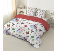 PNHCL Super King Duvet 7.5 Tog - Snowman Leaves Coverless Duvet Super King Size Winter - Modern Reversible Patterned Quilt, Washable Comforter for Adults MQ84