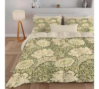 PNHCL Tradition Ethnic Double Duvet 7.5 Tog for Women and Girls, Boho Floral Patterned Coverless Duvet, Soft Lightweight Double Quilt for All Season (Green,200x200cm, A656)