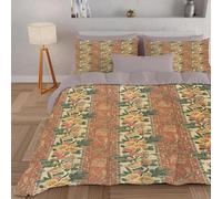PNHCL Tradition Ethnic Single Duvet 7.5 Tog for Aldult, Vintage French Stripe Patterned Coverless Duvet, Soft Lightweight Single Quilt for All Season (Pink,135x200cm, A677)