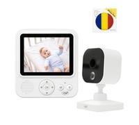 PNI BM280 Video Baby Monitor Bundle with 2.8" Screen, 2.4GHz Wireless Connection and Adhesive Pad/Flag