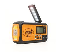 PNI DYN300 portable radio, with dynamo, solar charge, flashlight, power bank 4000 mAh, SOS, IPX3, orange