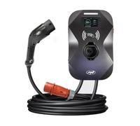 PNI Estación de carga KW22 32A, 22KW, para coches eléctricos, 85V - 415V, cable tipo 4 y conector de 7 pines, pantalla de 3,5 pulgadas, con Bluetooth, aplicación y tarjeta RFID, IP44