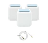 PNI GB1200 Gigabit Mesh Wi-Fi System Pack and 1bc S/STP CAT8 Flat Network Cable PNI U8015W 1.5 m