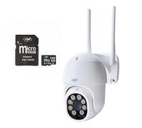 PNI IP840 Wireless Video Surveillance Camera + PNI 128GB Card | PTZ, 8MP 4K, stand-alone, AI functions, ONVIF, ICSee app