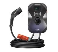 PNI Estación de carga KW22 32A, 22KW, para coches eléctricos, 85V - 415V, cable tipo 4 y conector de 7 pines, pantalla de 3,5 pulgadas, con Bluetooth, aplicación y tarjeta RFID, IP44