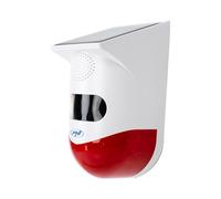 PNI SafeHouse HS008 wireless outdoor siren with motion sensor and solar charging, remote control, 120dB, 3 operating modes, internet control with Tuya Smart App