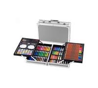 PNJB, 145 Pcs Art Set Kids Childrens Coloring Arts & Crafts Case UK Drawing Painting, Art and Craft Supplies Drawing and Painting Set Great Gift for Boys Girls Children (Silver)