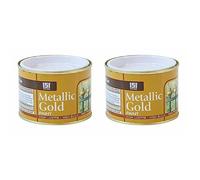 PNJB, 151 Coatings Paint Primer Metallic Gloss Matt 180ml, Non-drip Gloss Paints, Hard Drying, Hard Built, And High Performance (Metallic Gold, Pack of 2)