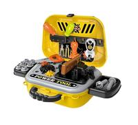 PNJB 2 IN 1 Tool Kit, Engineer Workshop Tool Kit for Kids, Construction Toys Playset, Tool Playset Kit, Portable and Sturdy, Pretend Play Toys, Educational Value