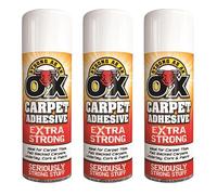PNJB, Adhesive Spray, 500ml Adhesive Glue Spray for Multi-Purpose Craft Carpet Foam Fabric Can, Strong as An Ox Carpet Adhesive Extra Strong (2 Cans) (3 Pcs)
