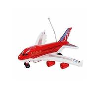 PNJB, Air Bus Remote Control Airplane Flight Aeroplane Plane Electric RC Kids Toy Gift, High-Speed RC Aeroplane, With Light & Music Runs on Ground, Plane Toy (Red)