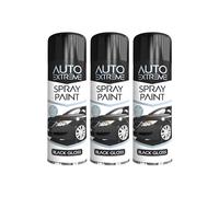 PNJB All Purpose Aerosol Spray, Interior Exterior, Fast Dry Excellent Coverage Adhesion, Long-Lasting Durability, Black Gloss Aerosol, 250 Ml (3 Pcs)