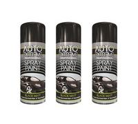 PNJB All Purpose Black Matte Quick Drying Spray Paint, Flexible and Durable Formula, Excellent Adhesion and Coverage, Cover Cracks and Holes, 400ml (3 Pcs)